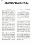 Oxford University Botanical Expedition to Madagascar 1984