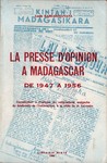 Front Cover: La Presse d'Opinion à Madagascar d...