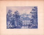 Front: Madagascar scene in blue watercolou...