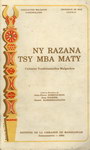Front Cover: Ny Razana Tsy Mba Maty: Cultures Tr...