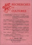 Front Cover: Recherches et Cultures: No. 3: janv...