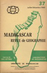 Front Cover: Madagascar Revue de Géographie: No...