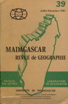 Front Cover: Madagascar Revue de Géographie: No...