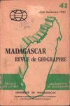 Front Cover: Madagascar Revue de Géographie: No...