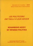 Front: Les Politiciens ont Failli à leur ...