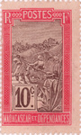 Front: Filanjana: 10-Centime Postage Stamp