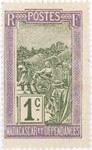 Front: Filanjana: 1-Centime Postage Stamp