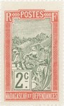 Front: Filanjana: 2-Centime Postage Stamp