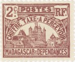 Front: Rova: 2-Centime Postage Stamp