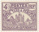 Front: Rova: 4-Centime Postage Stamp