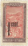 Front: Filanjana: 15-Centime Postage Stamp...