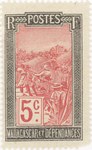 Front: Filanjana: 5-Centime Postage Stamp