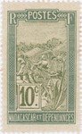 Front: Filanjana: 10-Centime Postage Stamp