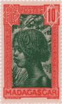 Hova Girl: 10-Centime Postage Stamp