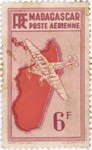 Front: Mailplane: 6-Franc Postage Stamp