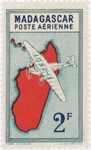 Front: Mailplane: 2-Franc Postage Stamp