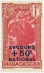 Hova Girl: 1+0.5-Franc Postage Stamp