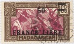 Front: Zebu and Herdsman: 65-Centime Posta...