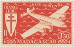 Front: Mailplane: 2-Franc Postage Stamp