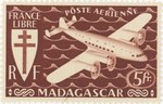 Front: Mailplane: 5-Franc Postage Stamp