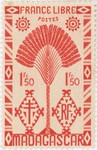 Ravenala Design: 1.50-Franc Postage Stamp