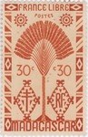 Ravenala Design: 30-Centime Postage Stamp