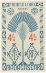 Ravenala Design: 4-Franc Postage Stamp