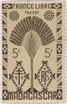 Ravenala Design: 5-Centime Postage Stamp