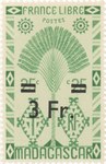 Front: Ravenala Design: 25-Centime Postage...