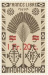 Front: Ravenala Design: 5-Centime Postage ...