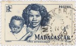 Betsimisiraka Woman and Child: 4-Franc Postage Stamp