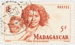 Betsimisiraka Woman and Child: 5-Franc Postage Stamp