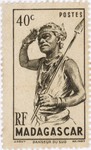 Dancer from the South: 40-Centime Postage Stamp