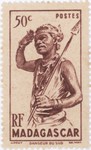 Dancer from the South: 50-Centime Postage Stamp