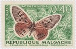 Front: Acraea hova Butterfly: 0.40-Franc P...