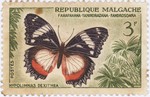 Hypolimnas dexithea Butterfly: 3-Franc Postage Stamp