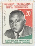 Front: Philibert Tsiranana: 20-Franc Posta...