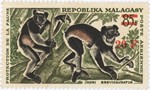 Front: Indri brevicaudatus: 85-Franc Posta...