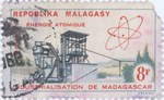 Front: Atomic Energy: 8-Franc Postage Stam...