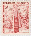 Front: Independence Monument: 5-Franc Post...