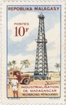 Industrialisation: Search for Oil: 10-Franc Postage Stamp