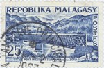President Tsiranana Bridge: 25-Franc Postage Stamp