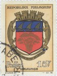 Mahajanga Coat-of-Arms: 15-Franc Postage Stamp