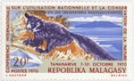 Aye-aye (Daubentonia madagascariensis): 20-Franc Postage Stamp