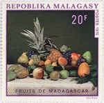 Front: Fruits de Madagascar: 20-Franc Post...