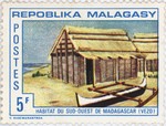 Traditional Southwest Dwelling: 5-Franc Postage Stamp