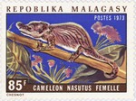 Chameleon nasutus Female: 85-Franc Postage Stamp