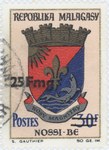 Nosy Be Coat-of-Arms: 30-Franc Postage Stamp with 25-Franc Surcharge