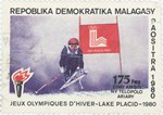 Skiing, Winter Olympics: 175-Franc (35-Ariary) Postage Stamp