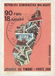 Front: Stamp Day 1981: 90-Franc (18-Ariary...